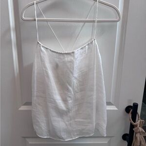 Banana Republic White Spaghetti-Strap linen Cami